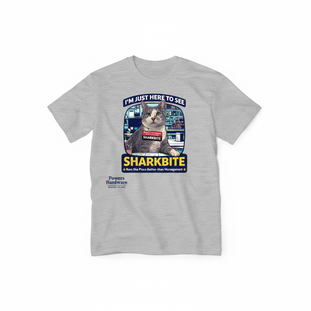 Heather grey Sharkbite cat t-shirt product photo