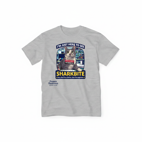 Heather grey Sharkbite cat t-shirt product photo
